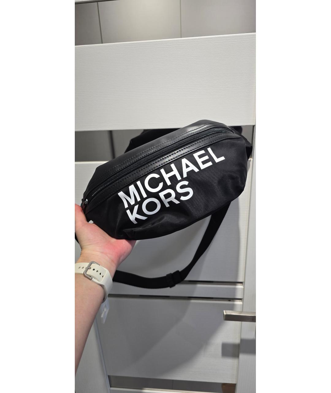 MICHAEL KORS Черная поясная сумка, фото 2