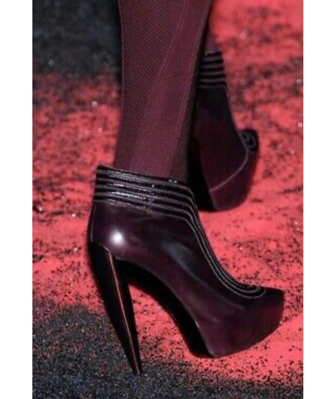 ALEXANDER MCQUEEN Черные кожаные ботильоны, фото 7