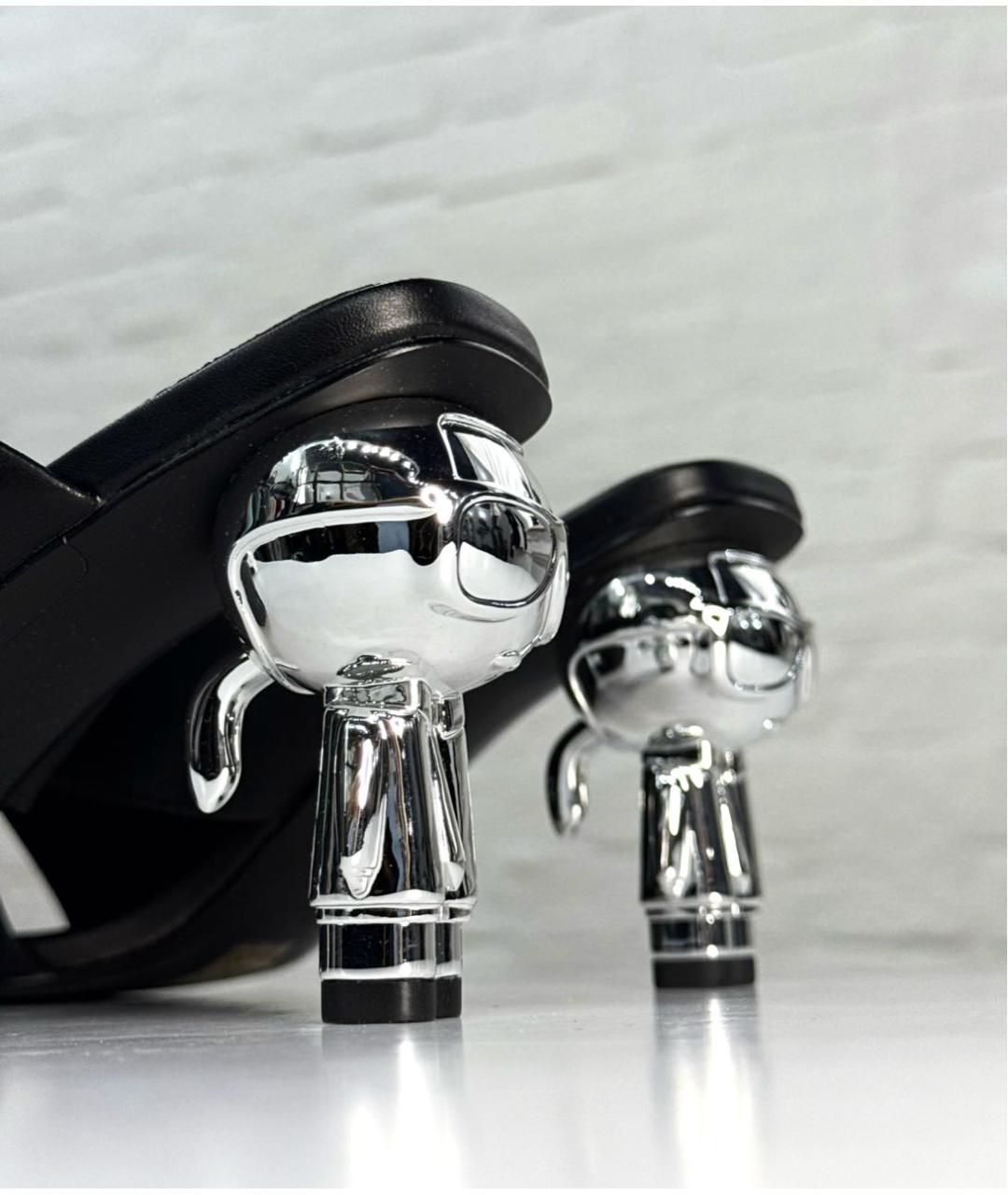 KARL LAGERFELD Черные кожаные туфли, фото 8