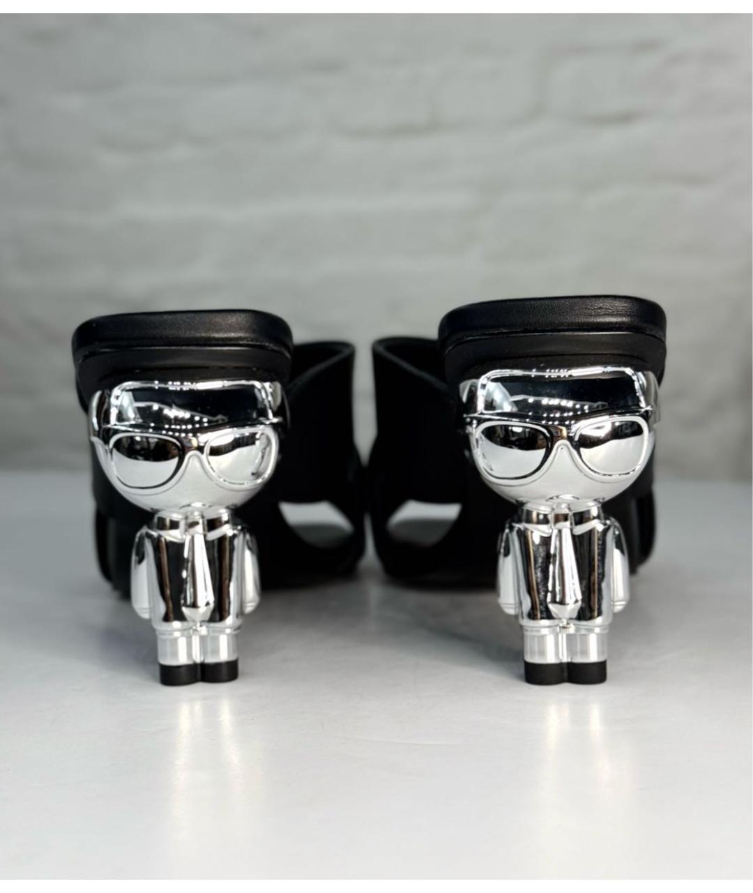KARL LAGERFELD Черные кожаные туфли, фото 5