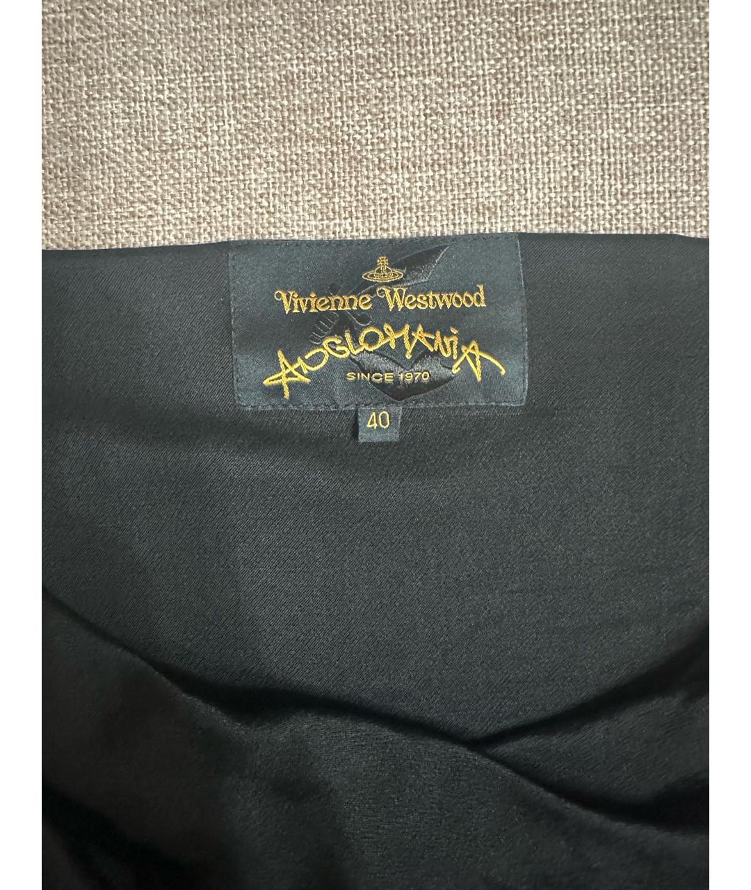 VIVIENNE WESTWOOD Черное вискозное коктейльное платье, фото 4