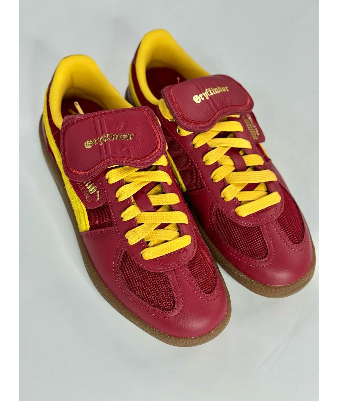 PUMA Бордовые кожаные низкие кроссовки / кеды, фото 5