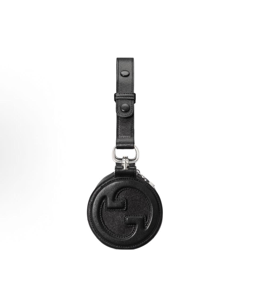 GUCCI Черная кожаная сумка с короткими ручками, фото 4