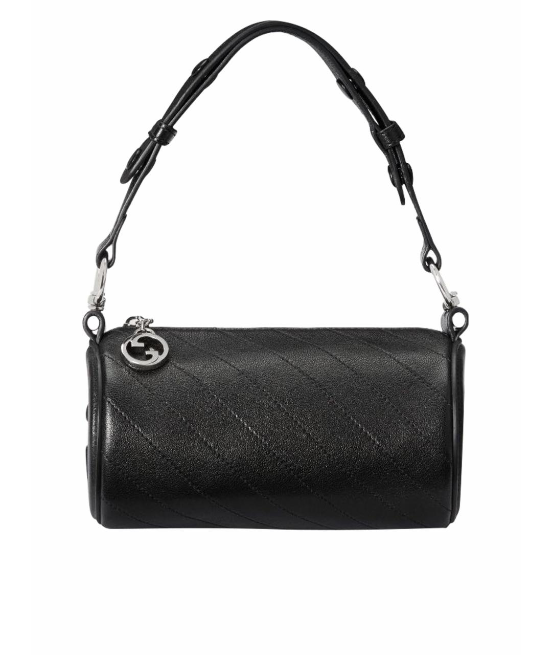 GUCCI Черная кожаная сумка с короткими ручками, фото 1
