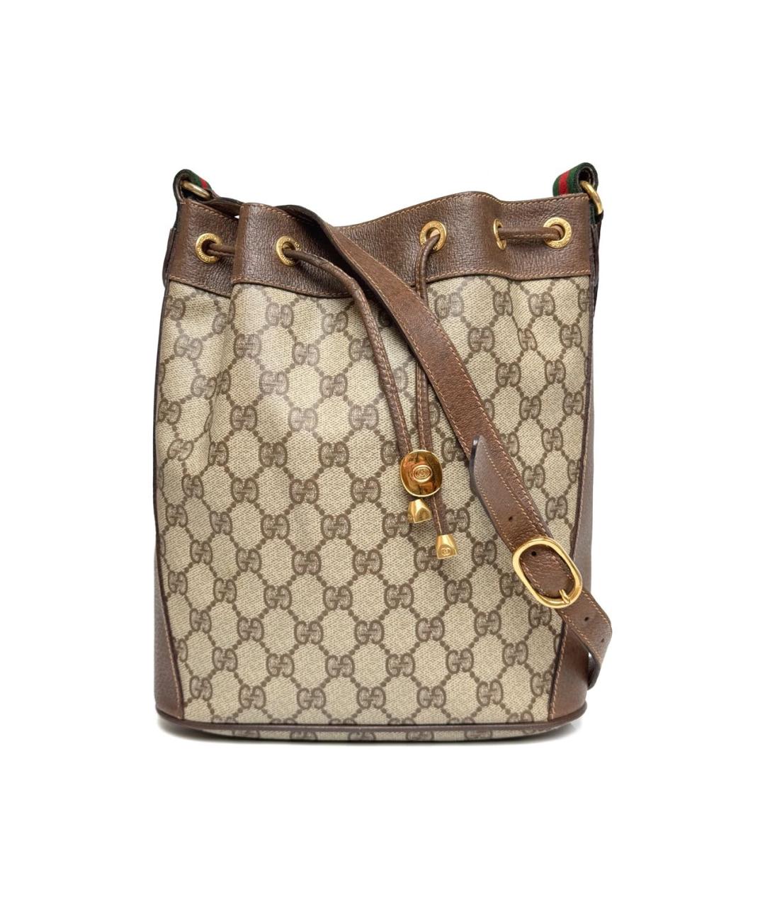 GUCCI Бежевая кожаная сумка тоут, фото 1