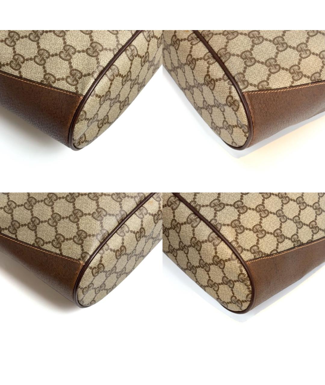 GUCCI Бежевая кожаная сумка тоут, фото 7