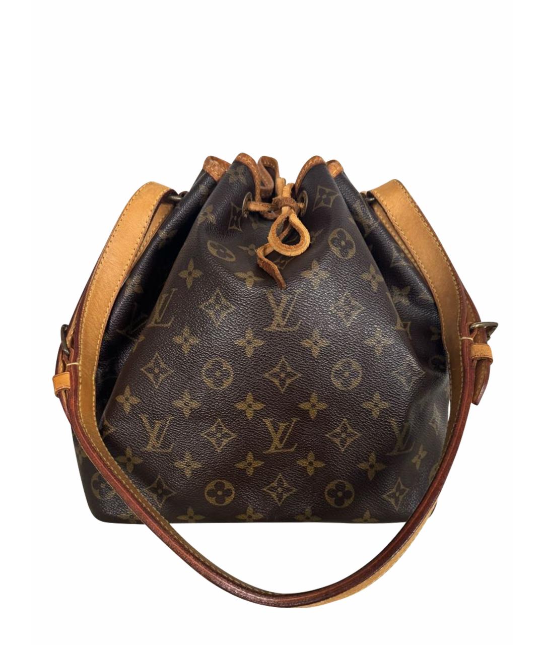 LOUIS VUITTON Коричневая кожаная сумка через плечо, фото 1