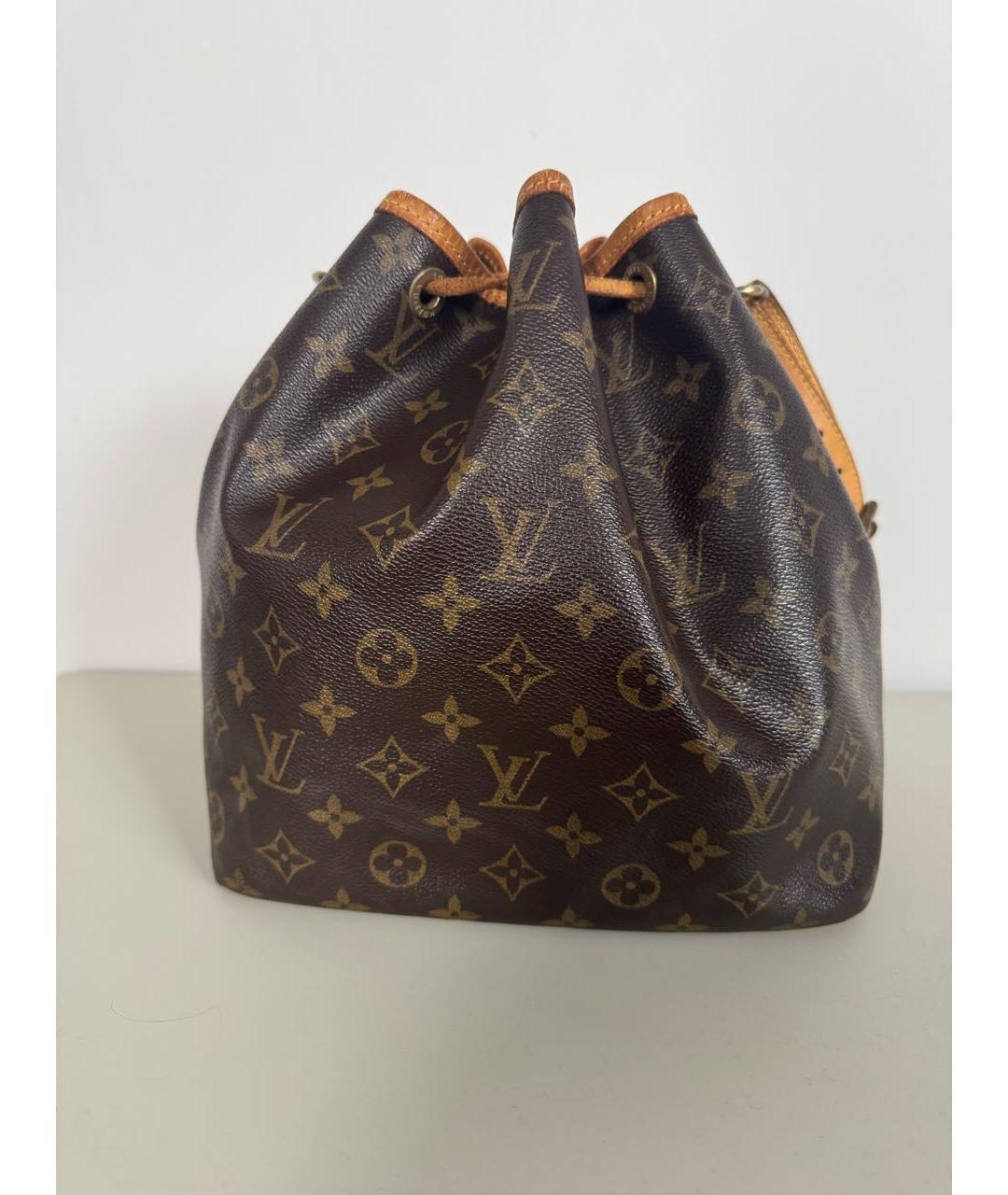LOUIS VUITTON Коричневая кожаная сумка через плечо, фото 2