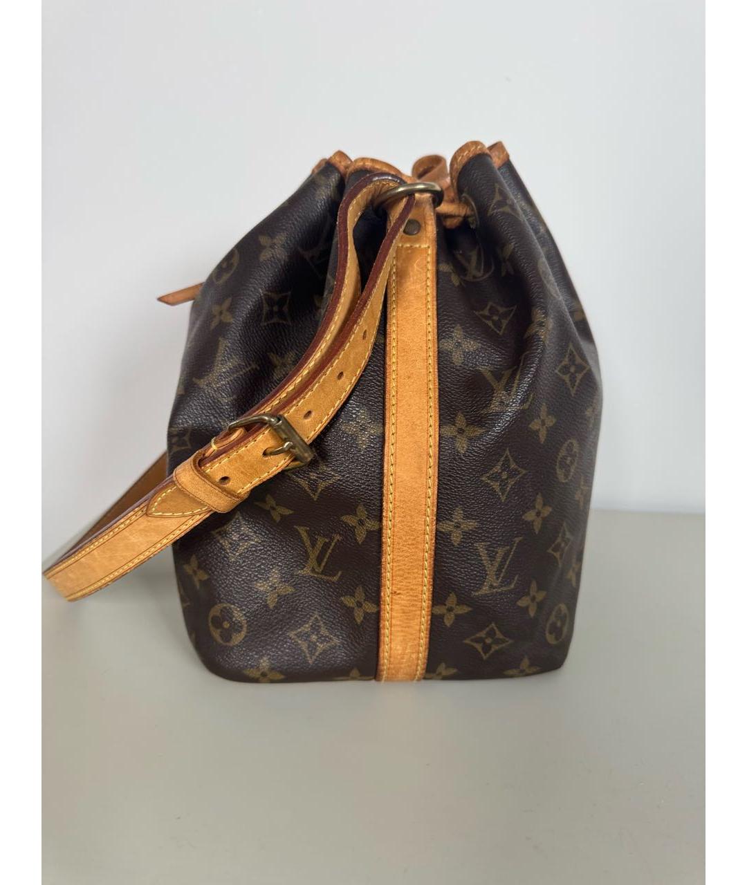LOUIS VUITTON Коричневая кожаная сумка через плечо, фото 3