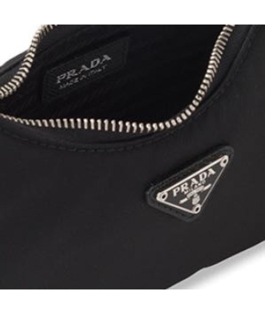 PRADA Черная кожаная сумка с короткими ручками, фото 4
