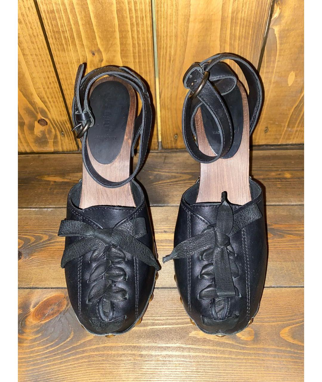 MIU MIU Черные кожаные туфли, фото 2