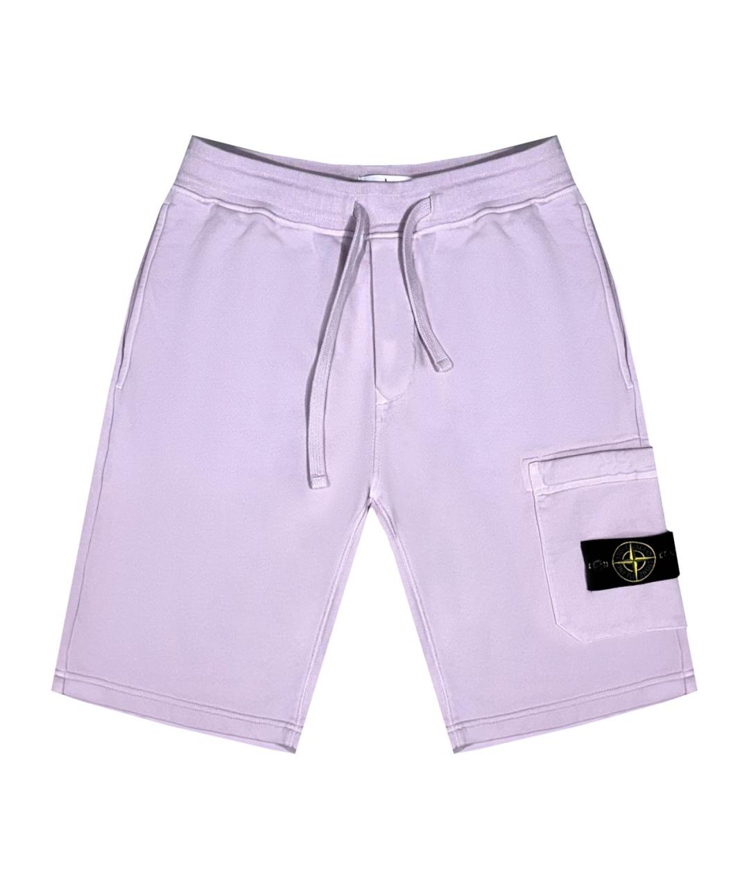 STONE ISLAND Фиолетовые хлопковые шорты, фото 4