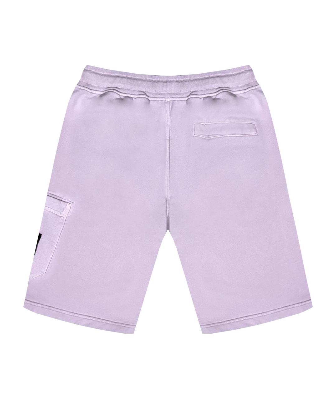 STONE ISLAND Фиолетовые хлопковые шорты, фото 2