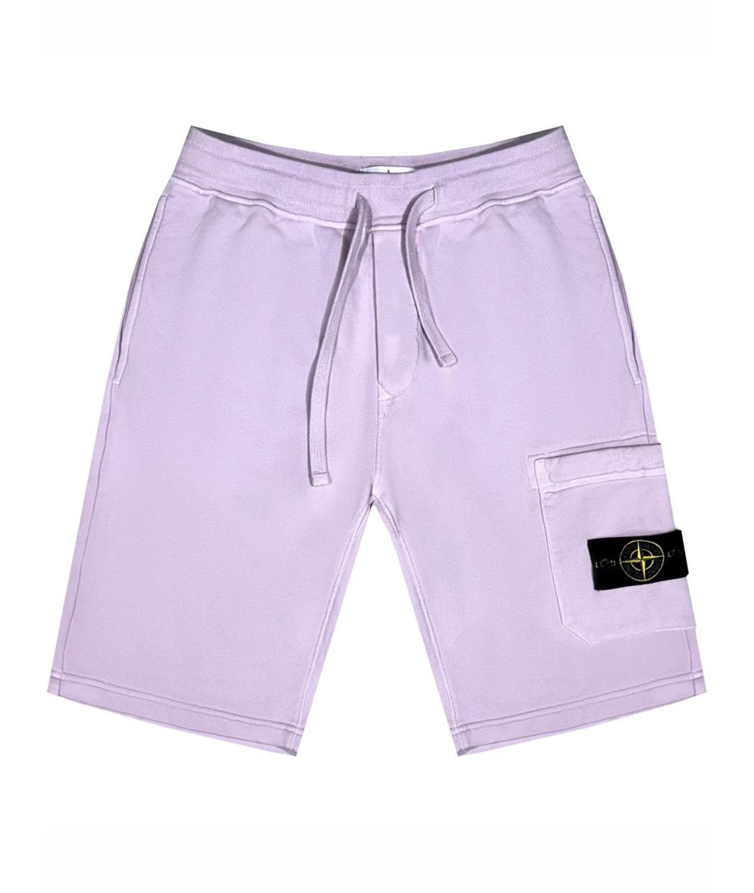 STONE ISLAND Фиолетовые хлопковые шорты, фото 1