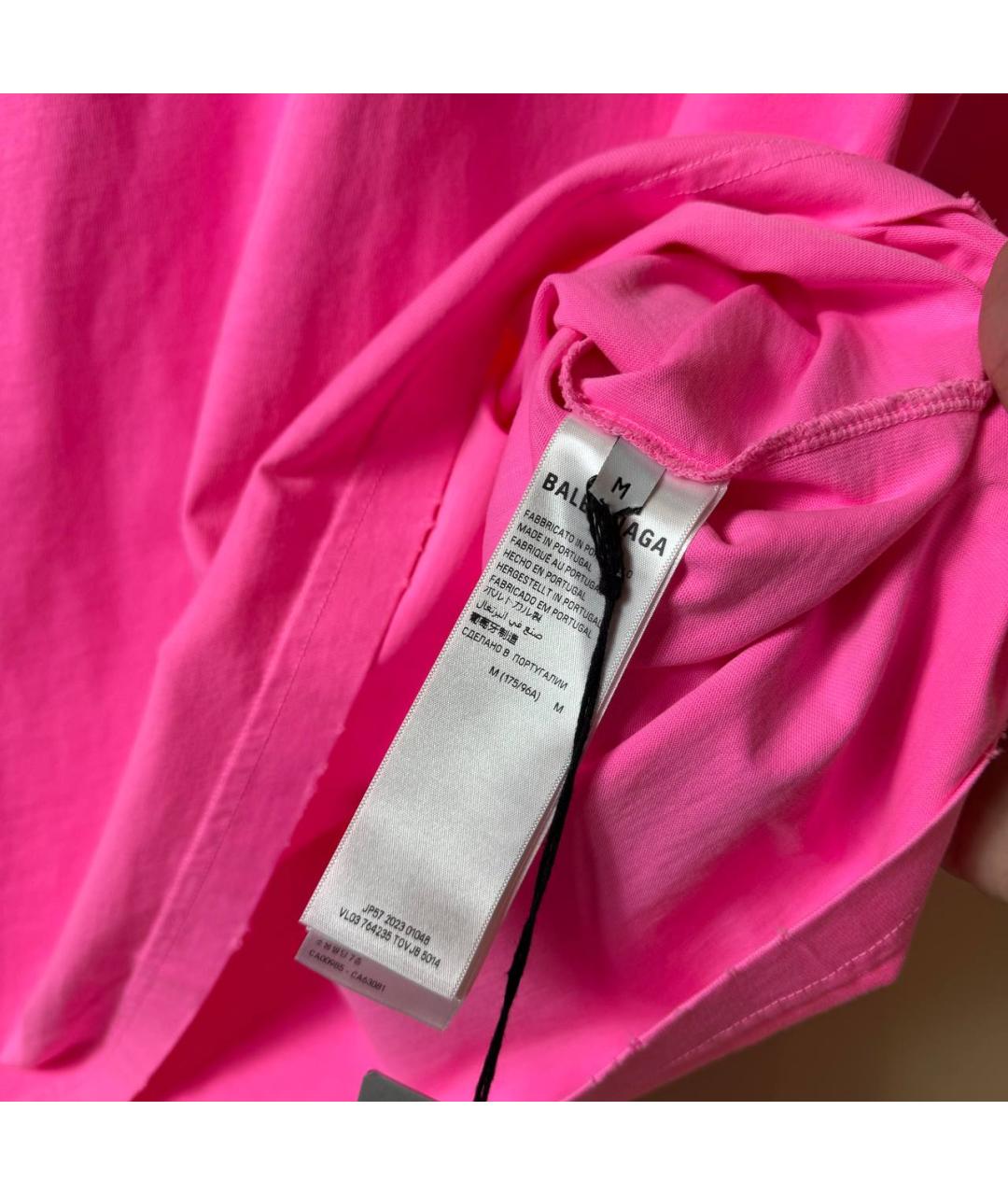 BALENCIAGA Розовая футболка, фото 6