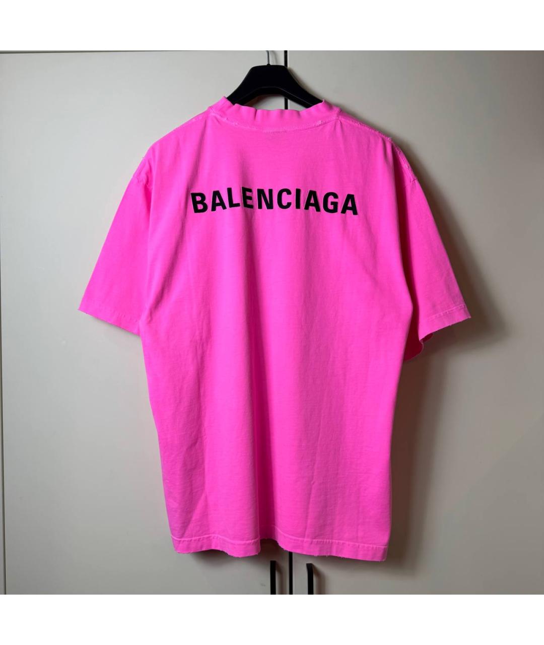 BALENCIAGA Розовая футболка, фото 8