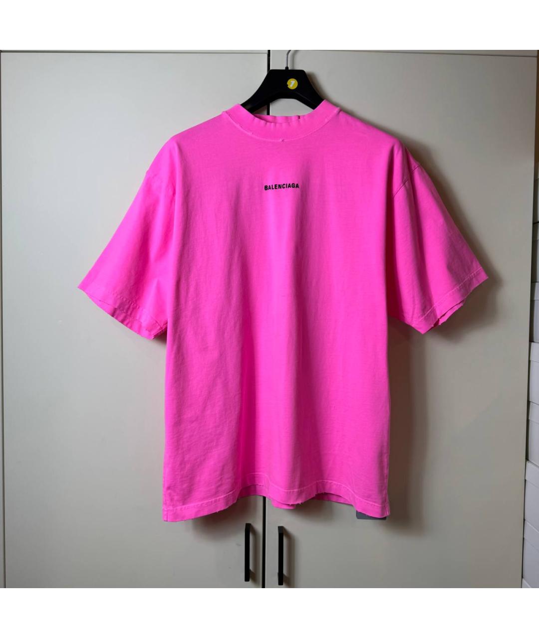 BALENCIAGA Розовая футболка, фото 3