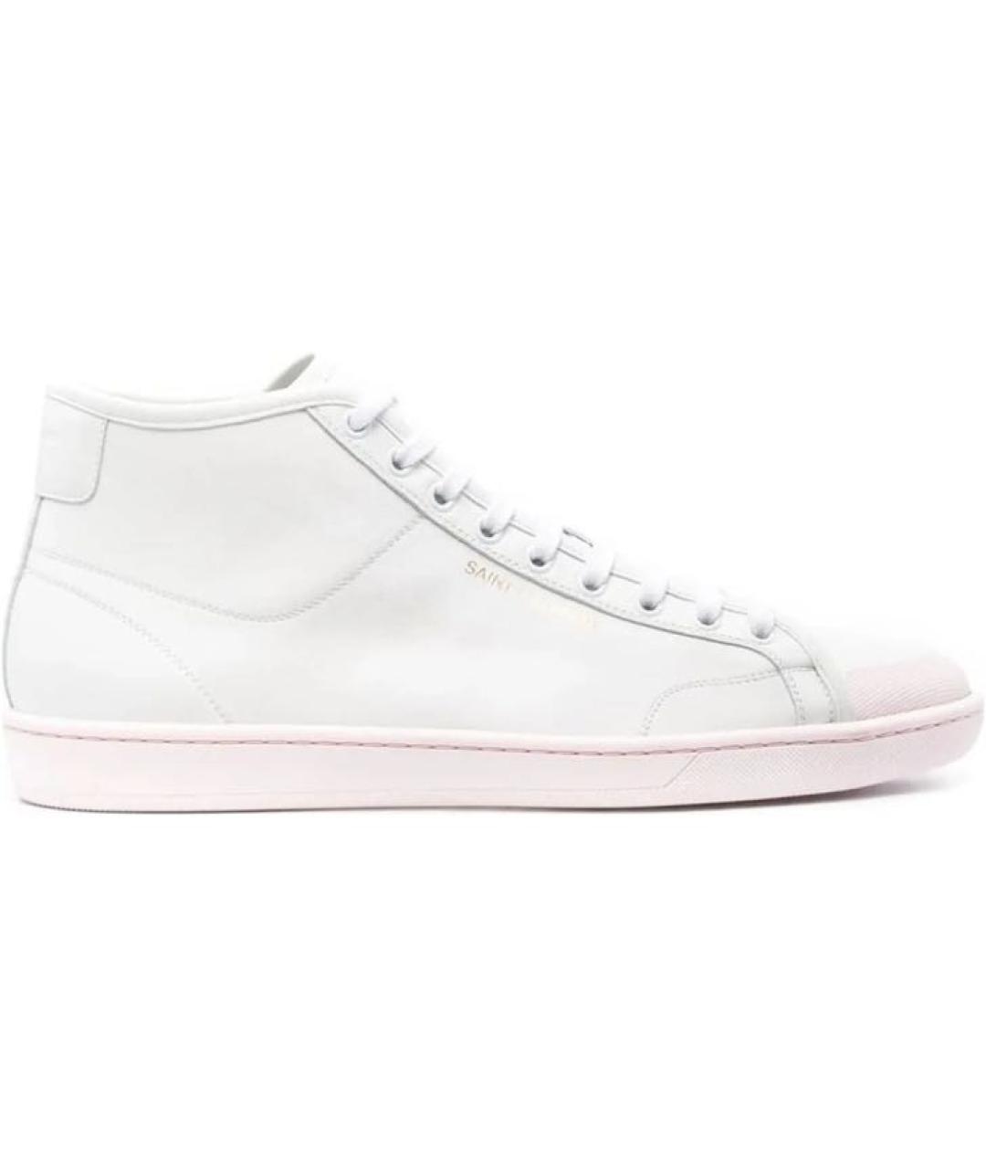 SAINT LAURENT Белые кожаные кеды, фото 1