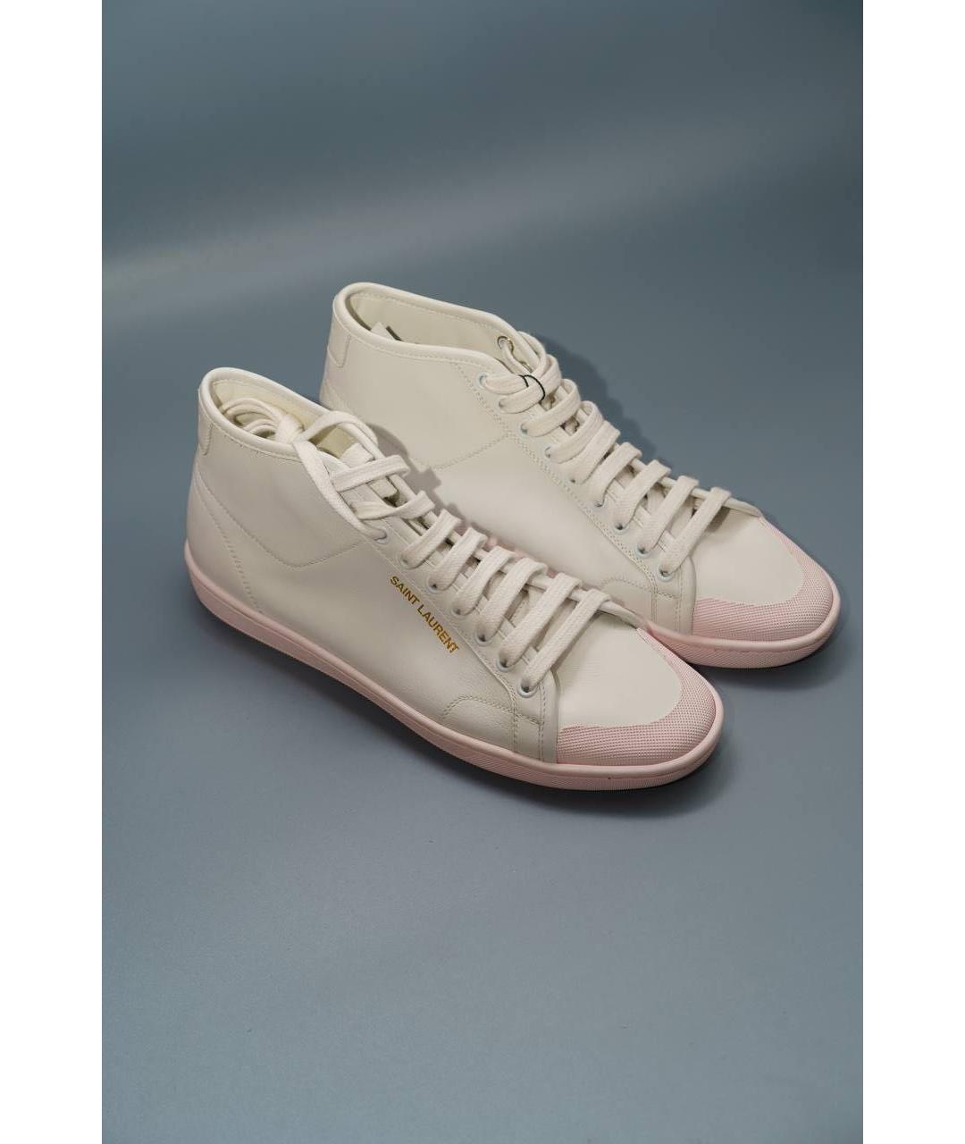 SAINT LAURENT Белые кожаные кеды, фото 6