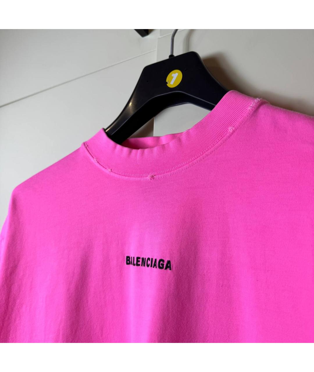 BALENCIAGA Розовая футболка, фото 7