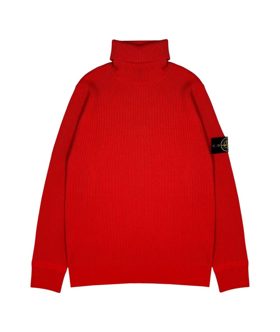 STONE ISLAND Красный шерстяной джемпер / свитер, фото 6