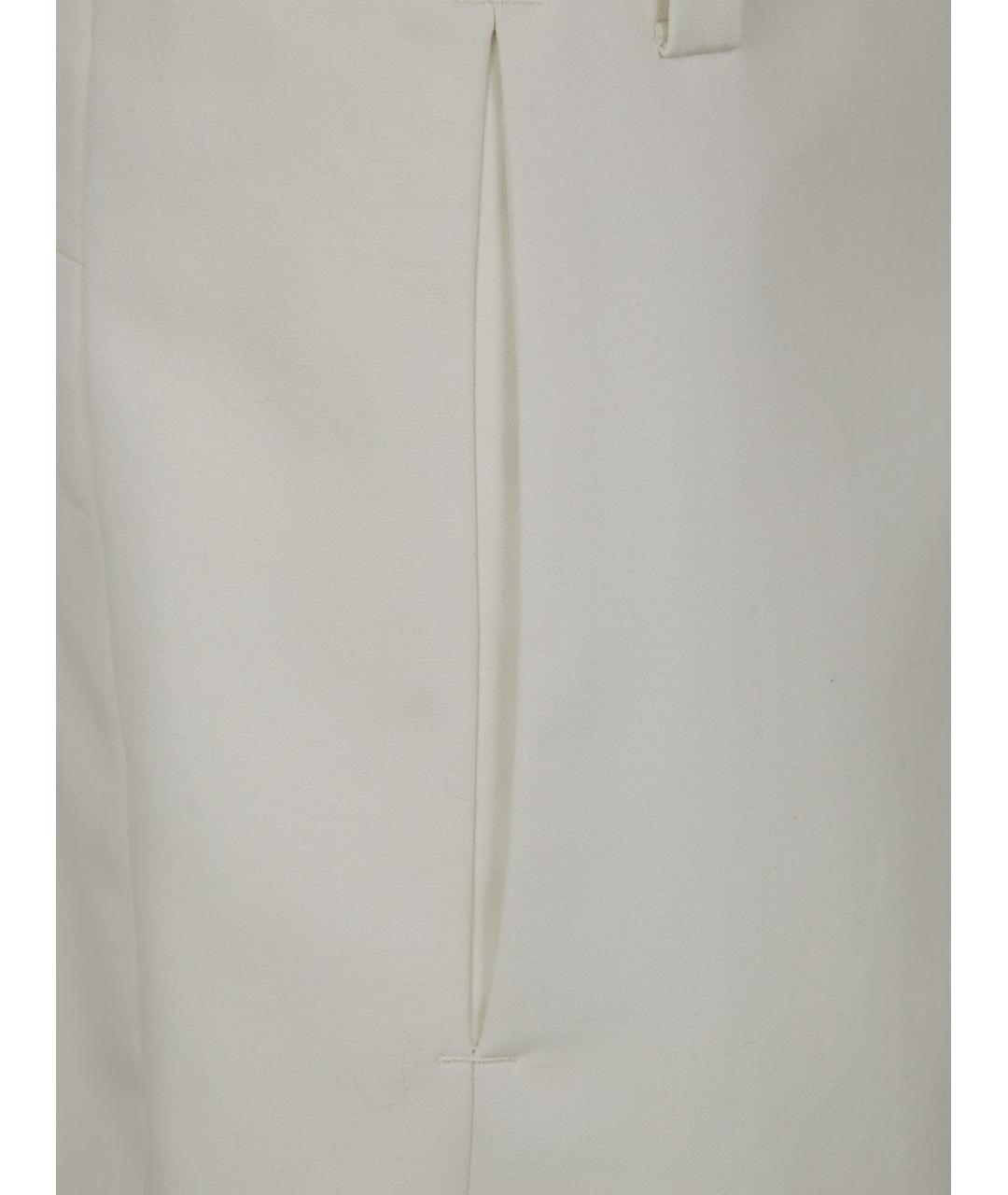JACQUEMUS Белые хлопковые повседневные брюки, фото 3