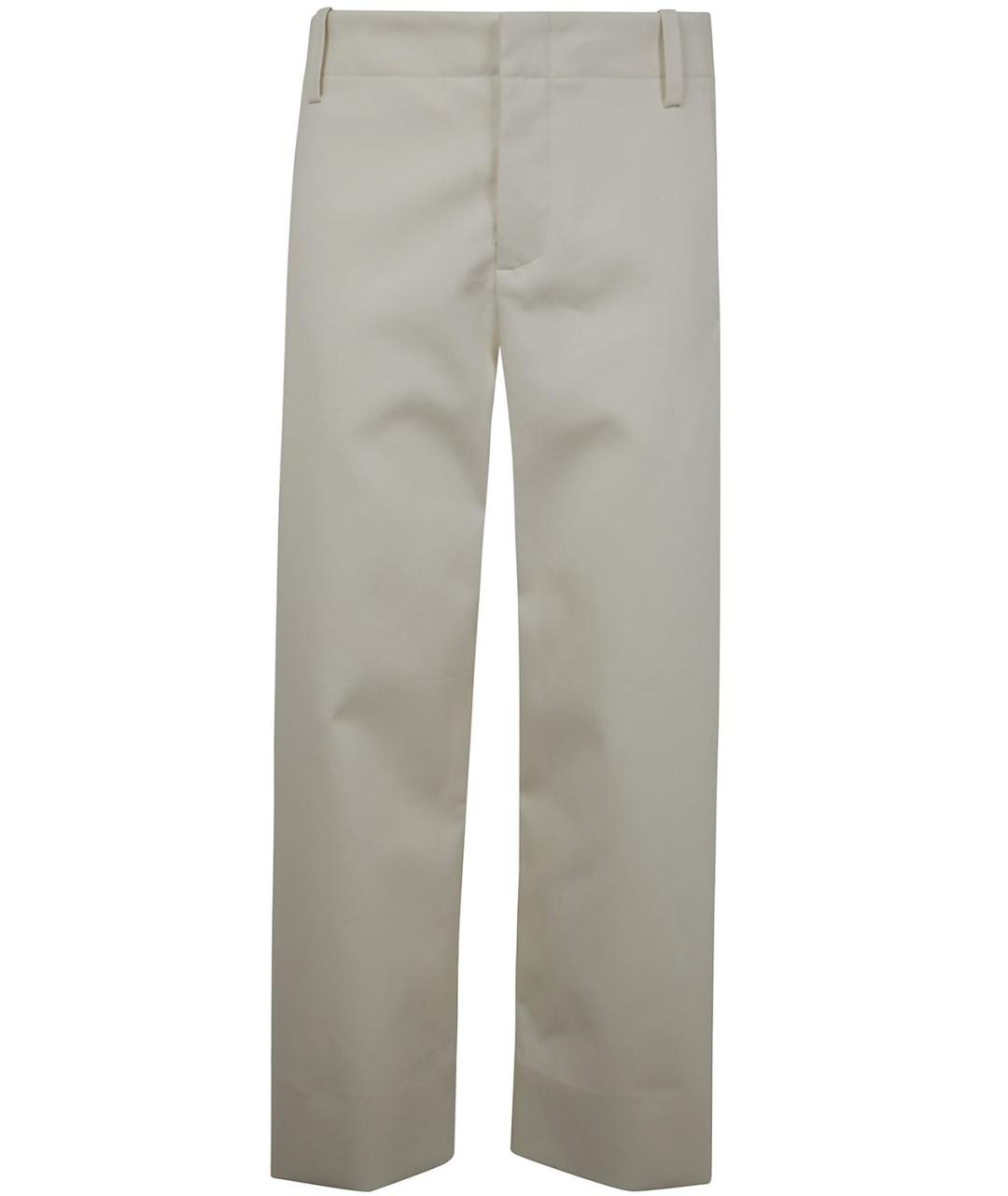 JACQUEMUS Белые хлопковые повседневные брюки, фото 1