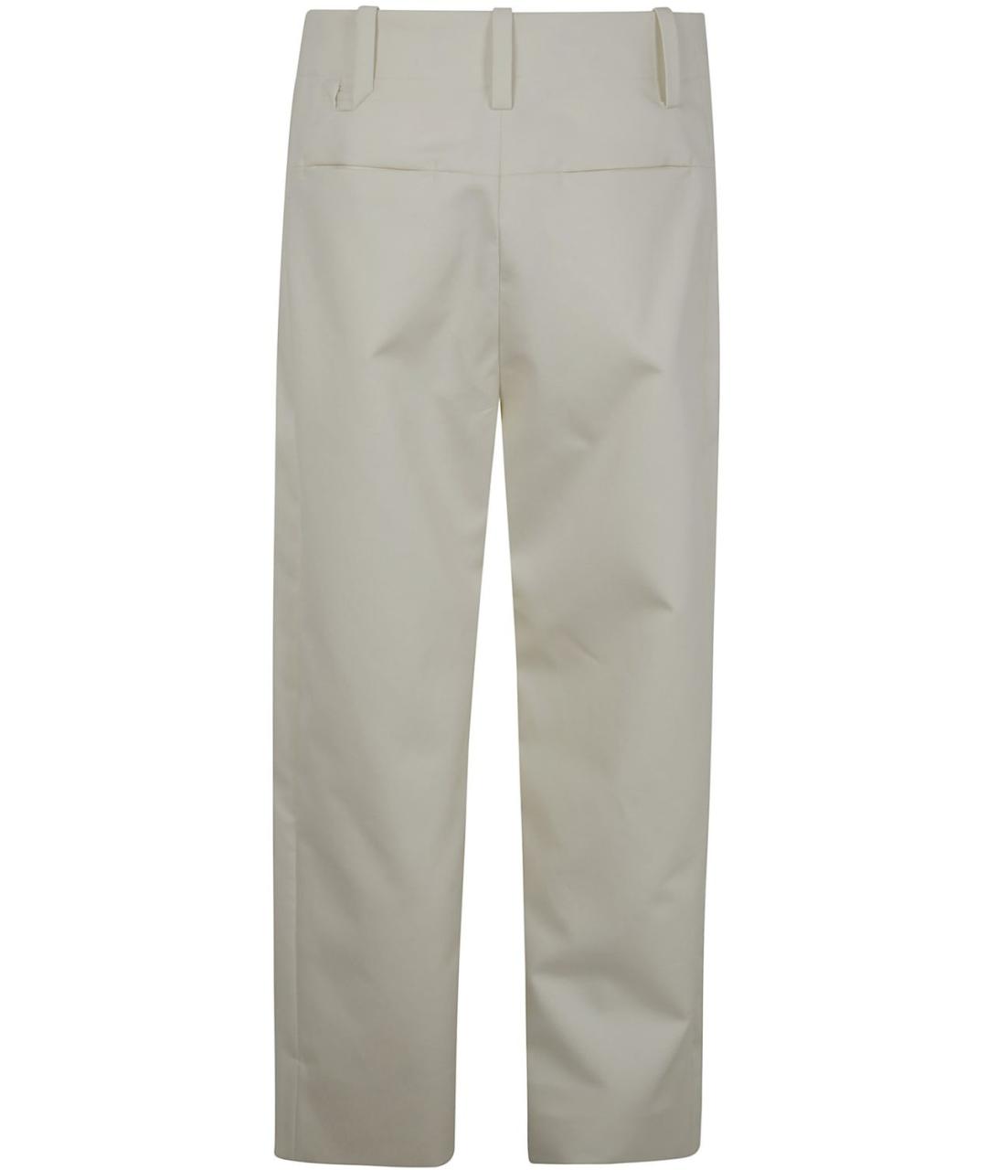 JACQUEMUS Белые хлопковые повседневные брюки, фото 2