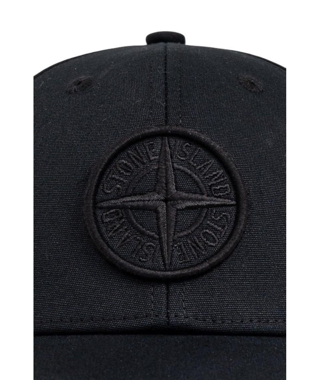 STONE ISLAND Черная хлопковая кепка/бейсболка, фото 3