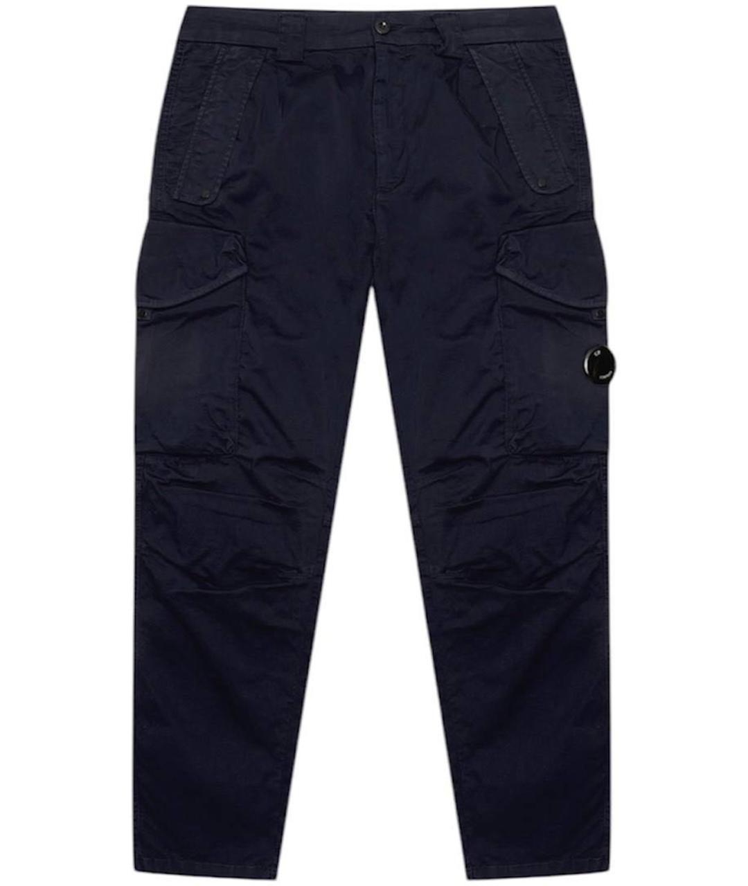 STONE ISLAND Темно-синие хлопковые повседневные брюки, фото 1