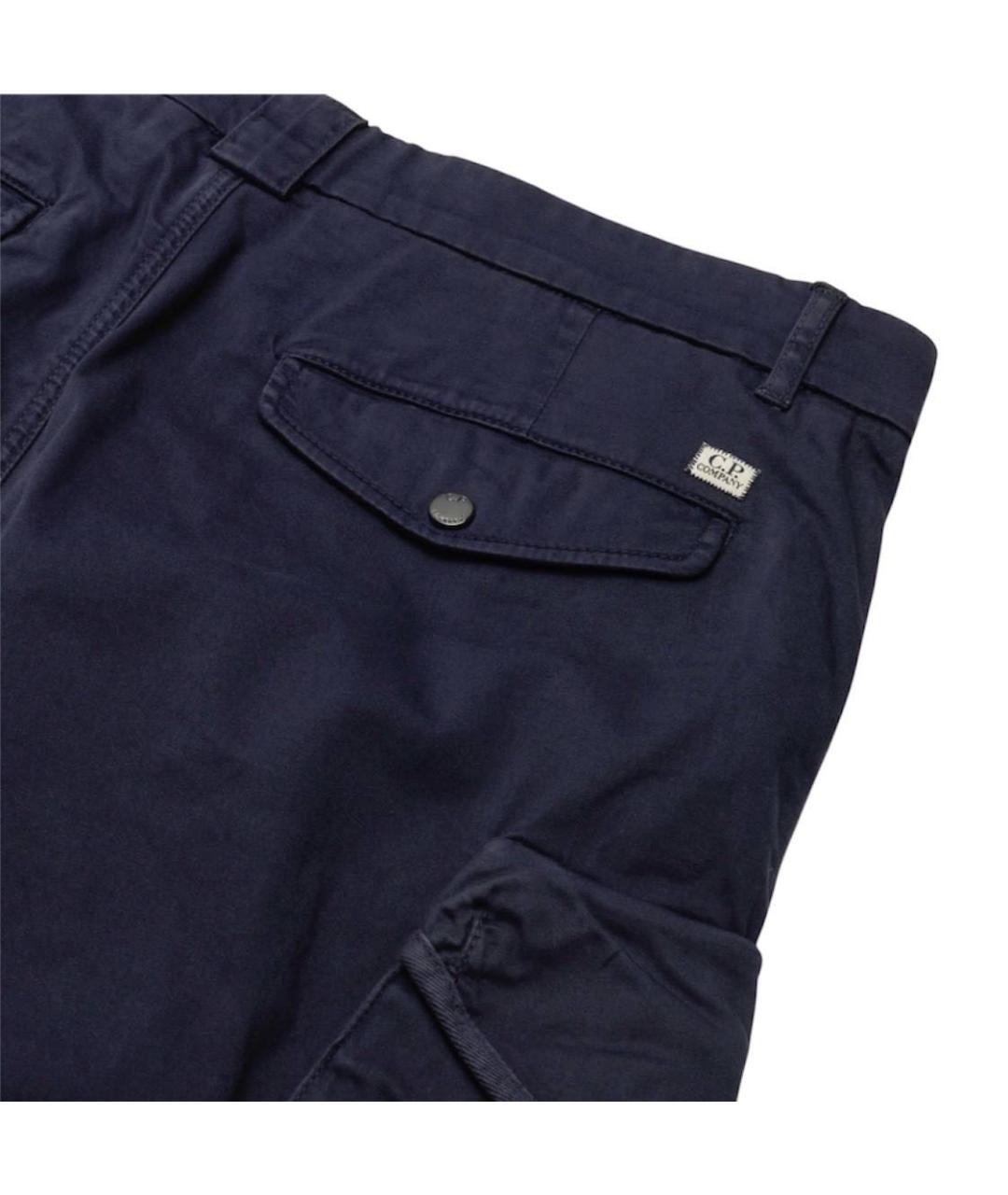 STONE ISLAND Темно-синие хлопковые повседневные брюки, фото 5