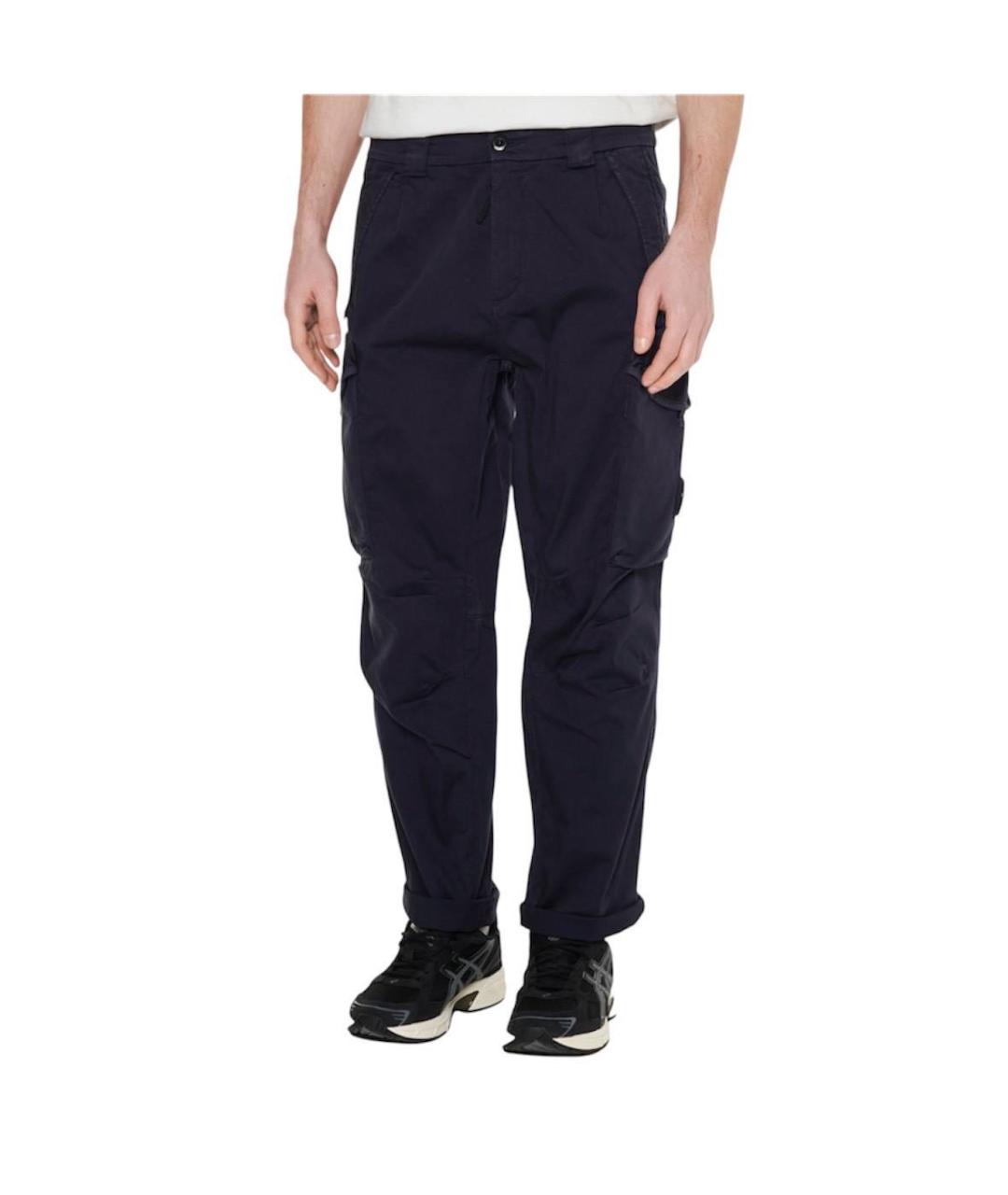 STONE ISLAND Темно-синие хлопковые повседневные брюки, фото 2