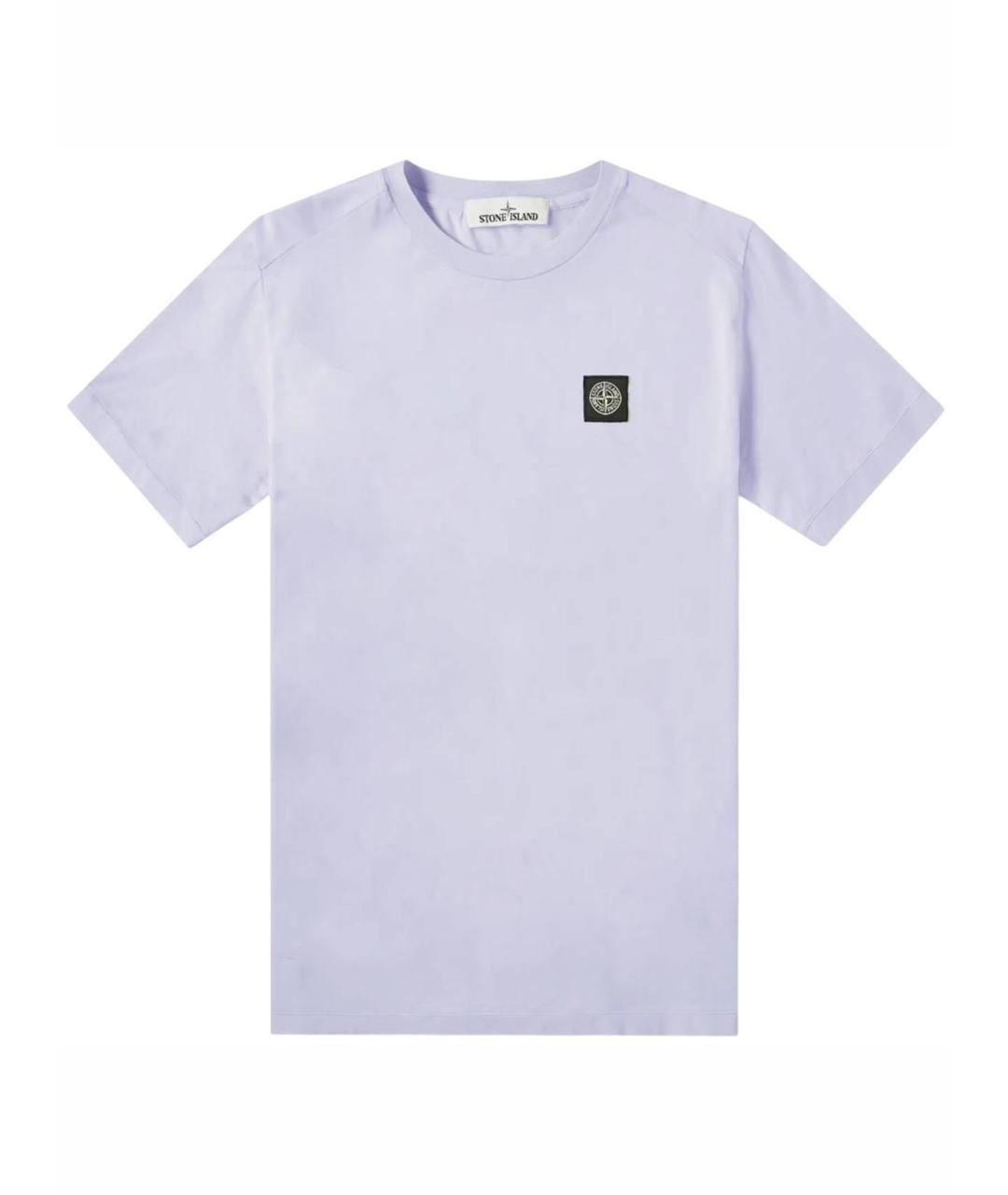 STONE ISLAND Фиолетовая хлопковая футболка, фото 1