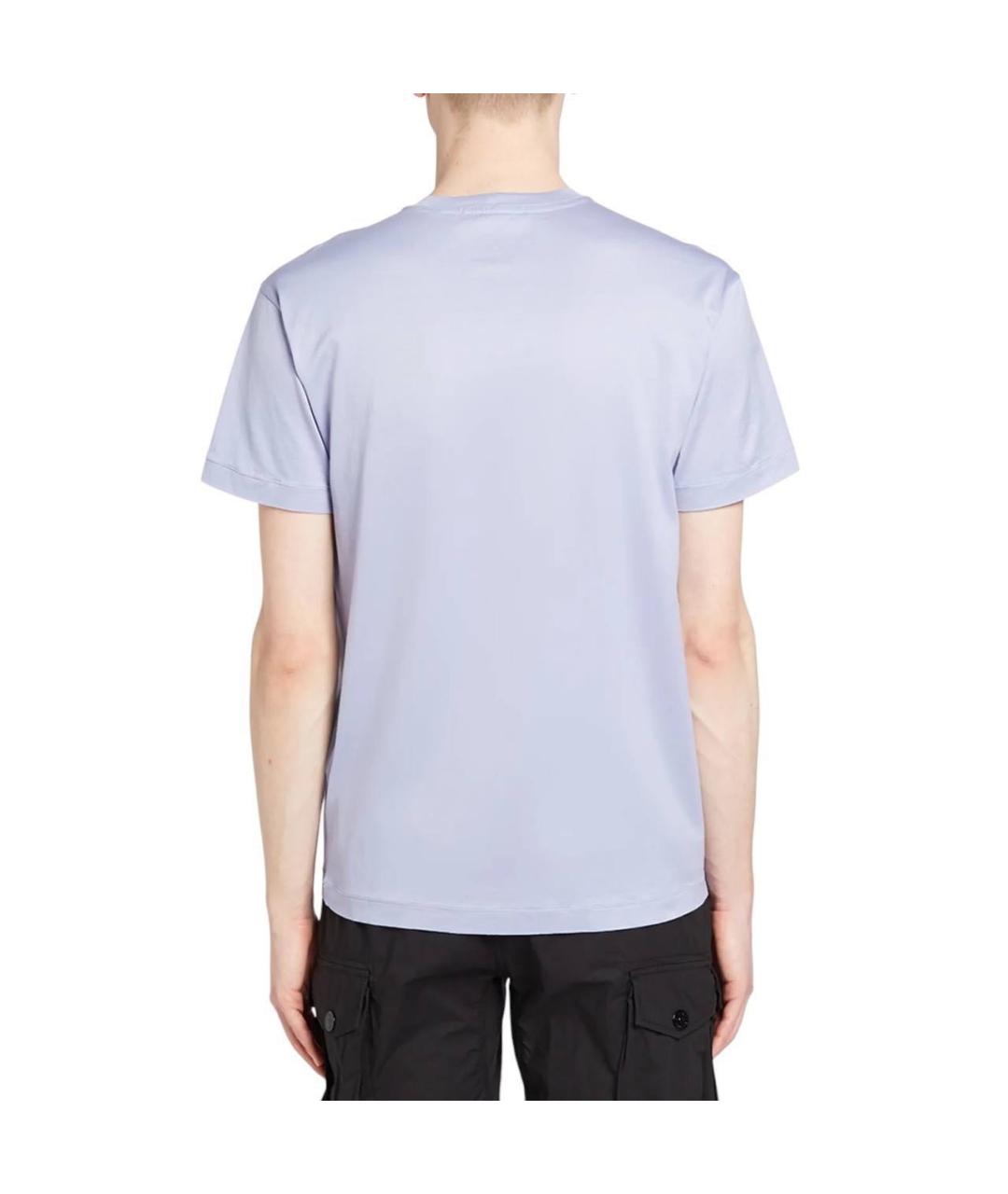 STONE ISLAND Фиолетовая хлопковая футболка, фото 3