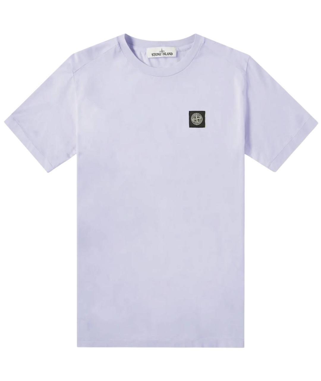 STONE ISLAND Фиолетовая хлопковая футболка, фото 6
