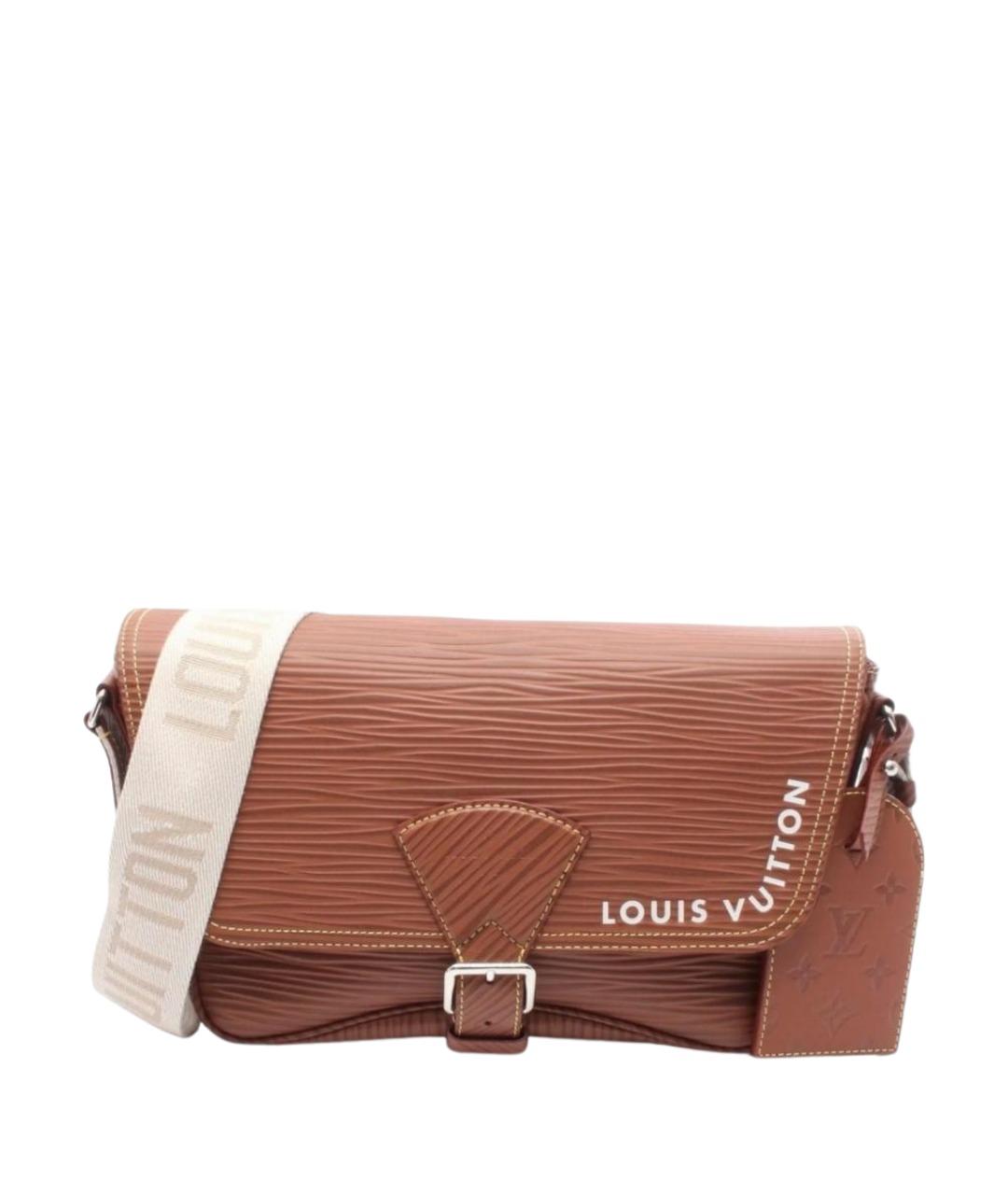 LOUIS VUITTON Коричневая кожаная сумка на плечо, фото 1