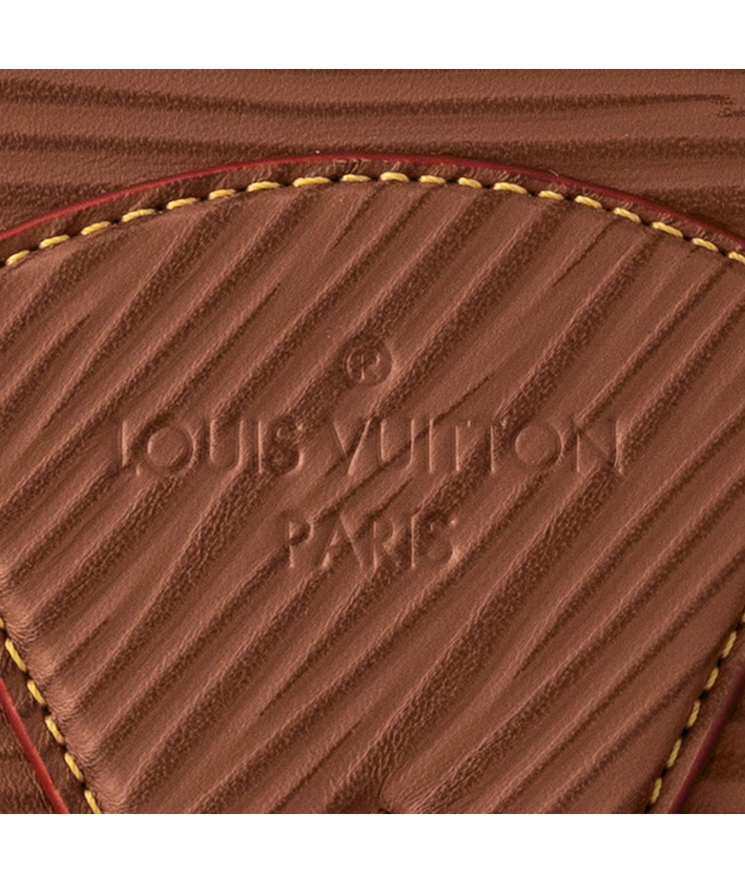 LOUIS VUITTON Коричневая кожаная сумка на плечо, фото 3
