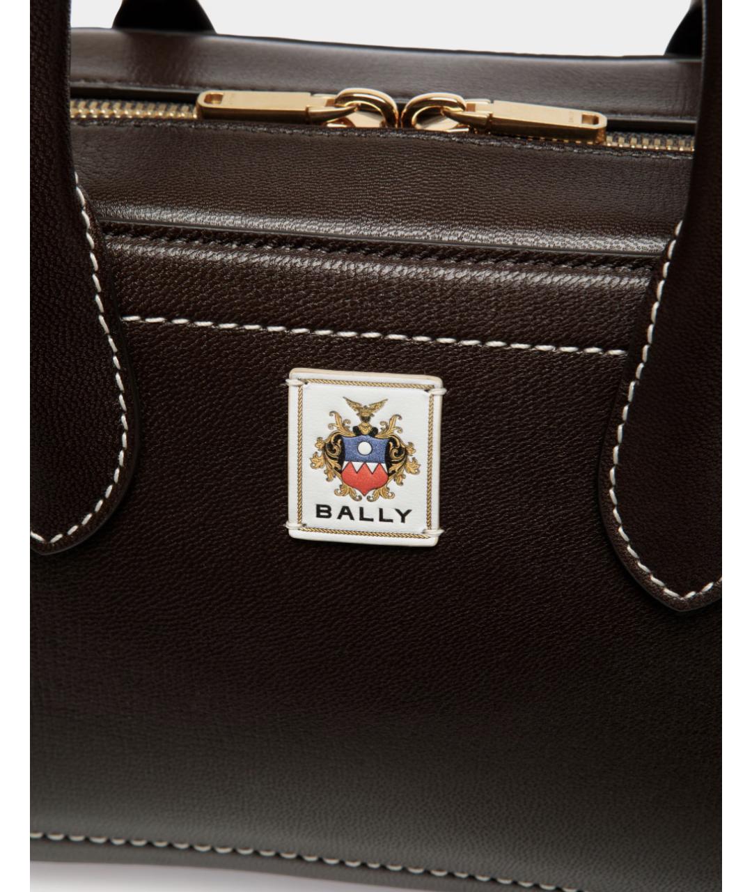 BALLY Коричневая кожаная сумка тоут, фото 3