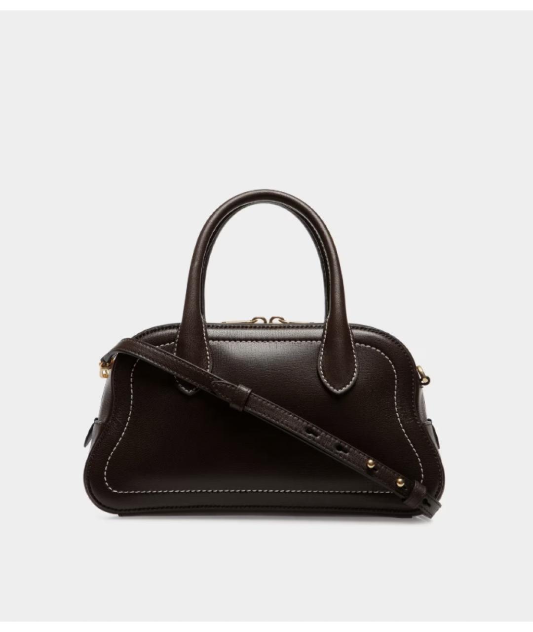 BALLY Коричневая кожаная сумка тоут, фото 6