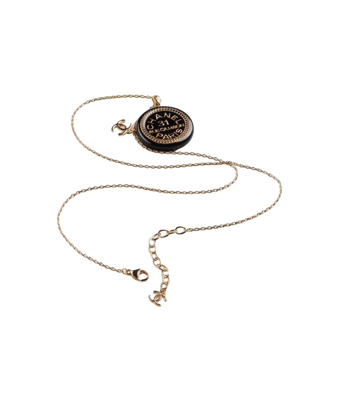 CHANEL Черная металлическая цепочка, фото 3