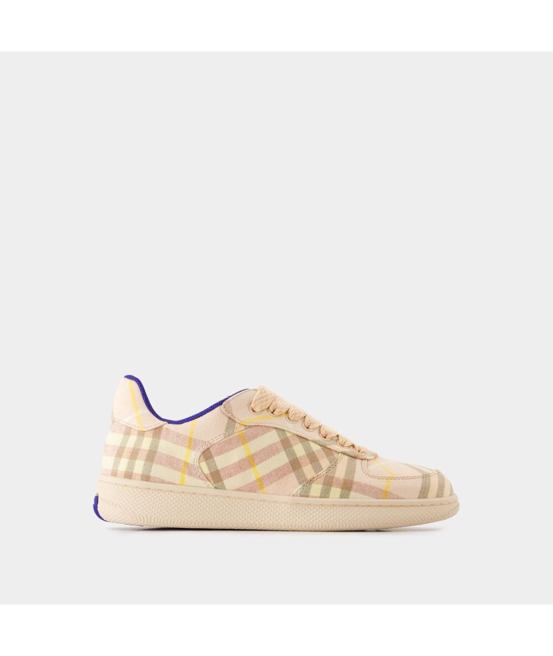 BURBERRY Розовые текстильные кеды, фото 5
