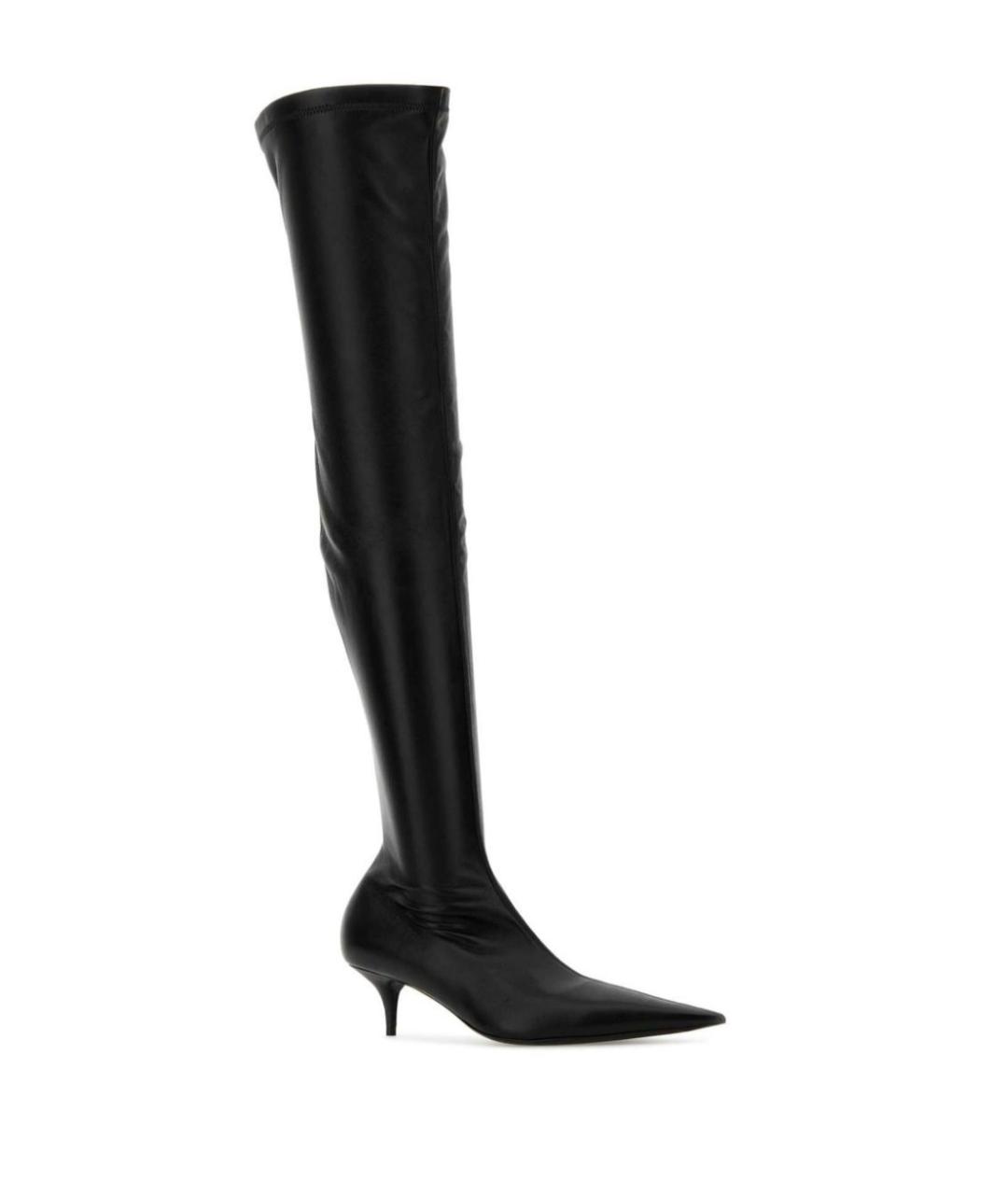 BALENCIAGA Черные кожаные сапоги, фото 2