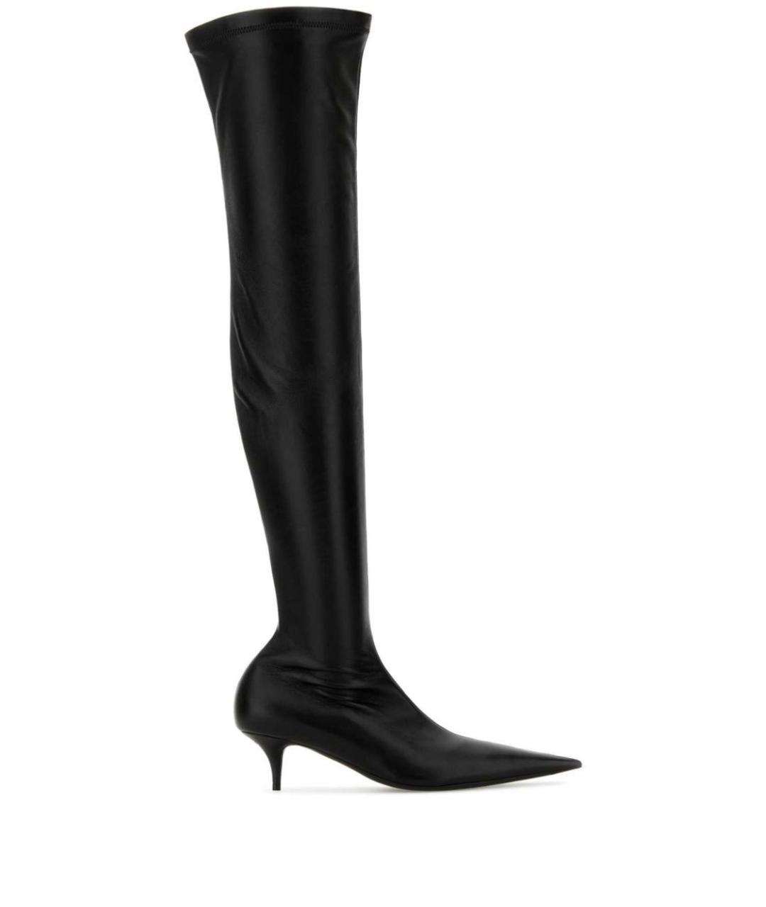 BALENCIAGA Черные кожаные сапоги, фото 1