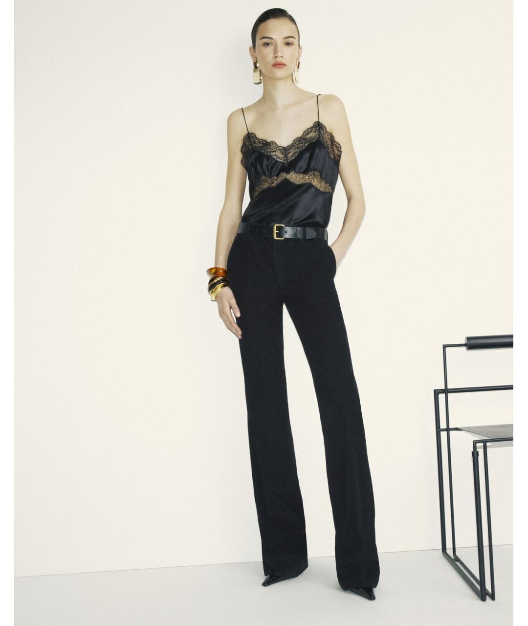 SAINT LAURENT Черная полиамидовая майка, фото 2