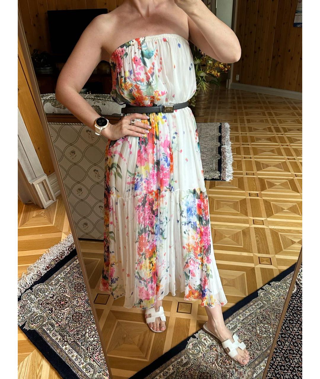 BLUMARINE Мульти шелковая юбка макси, фото 7