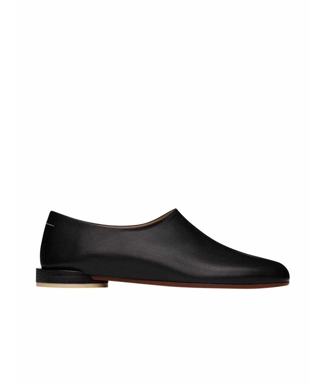 MM6 MAISON MARGIELA Черные кожаные лоферы, фото 1