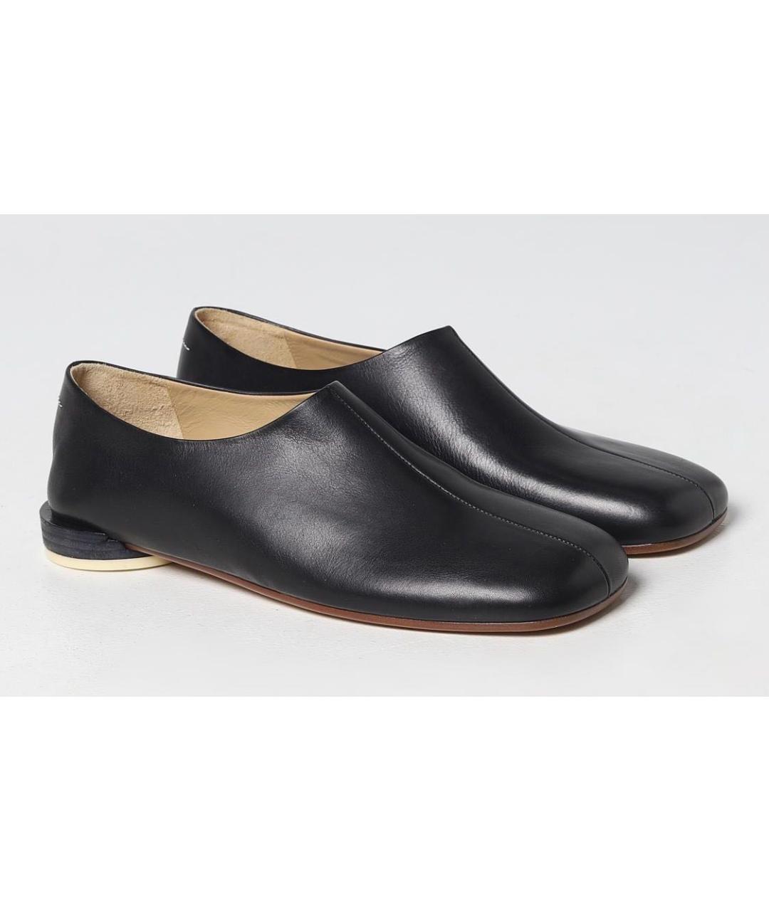 MM6 MAISON MARGIELA Черные кожаные лоферы, фото 2