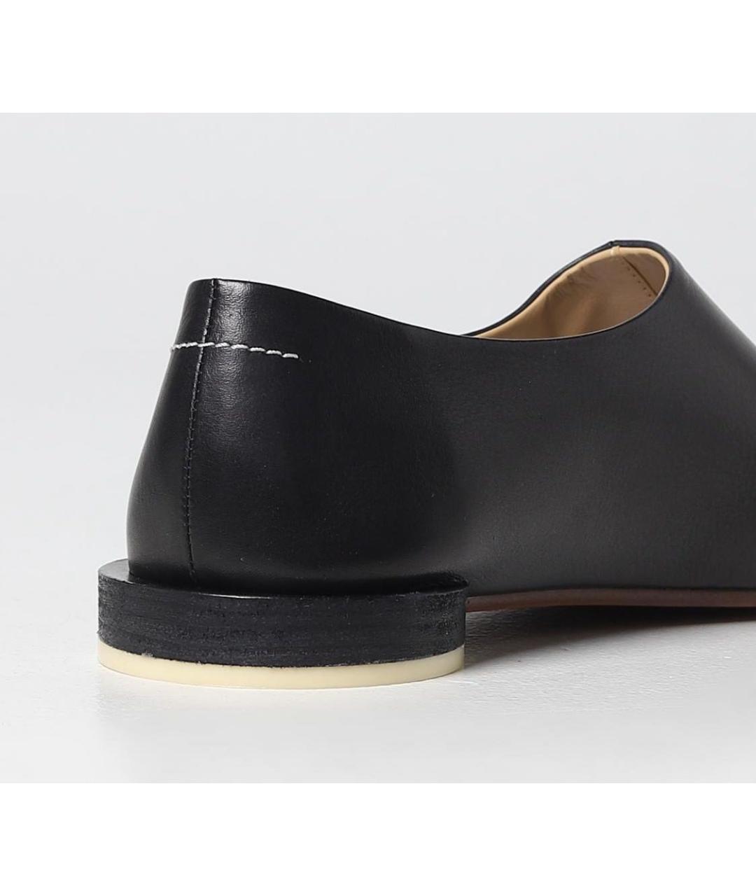 MM6 MAISON MARGIELA Черные кожаные лоферы, фото 4
