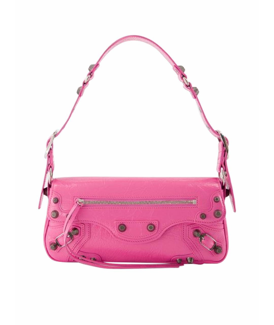 BALENCIAGA Розовая кожаная сумка через плечо, фото 1