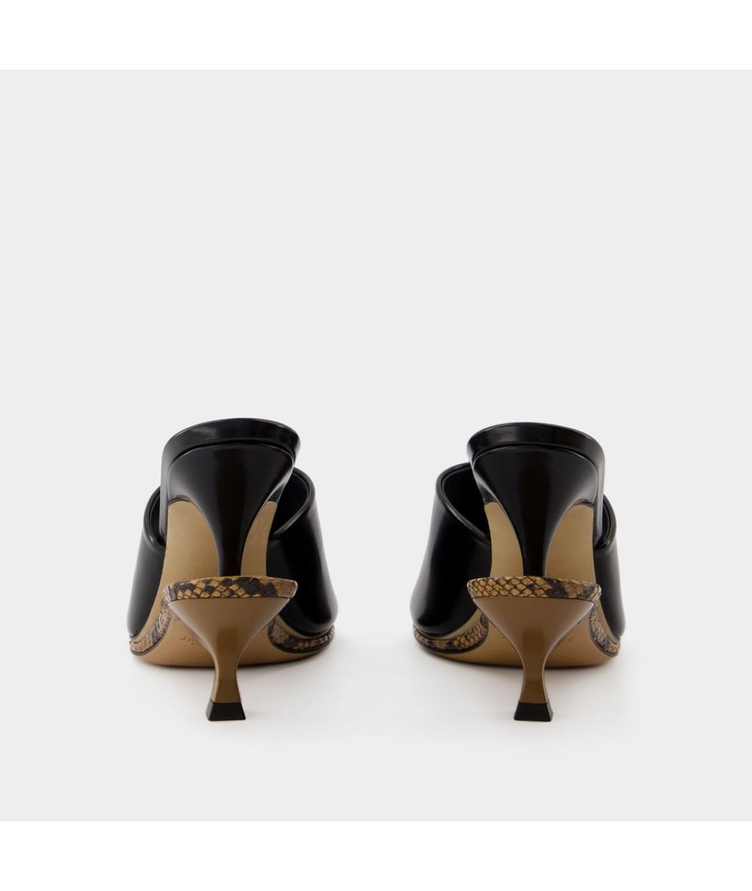 JACQUEMUS Черные кожаные мюли, фото 3